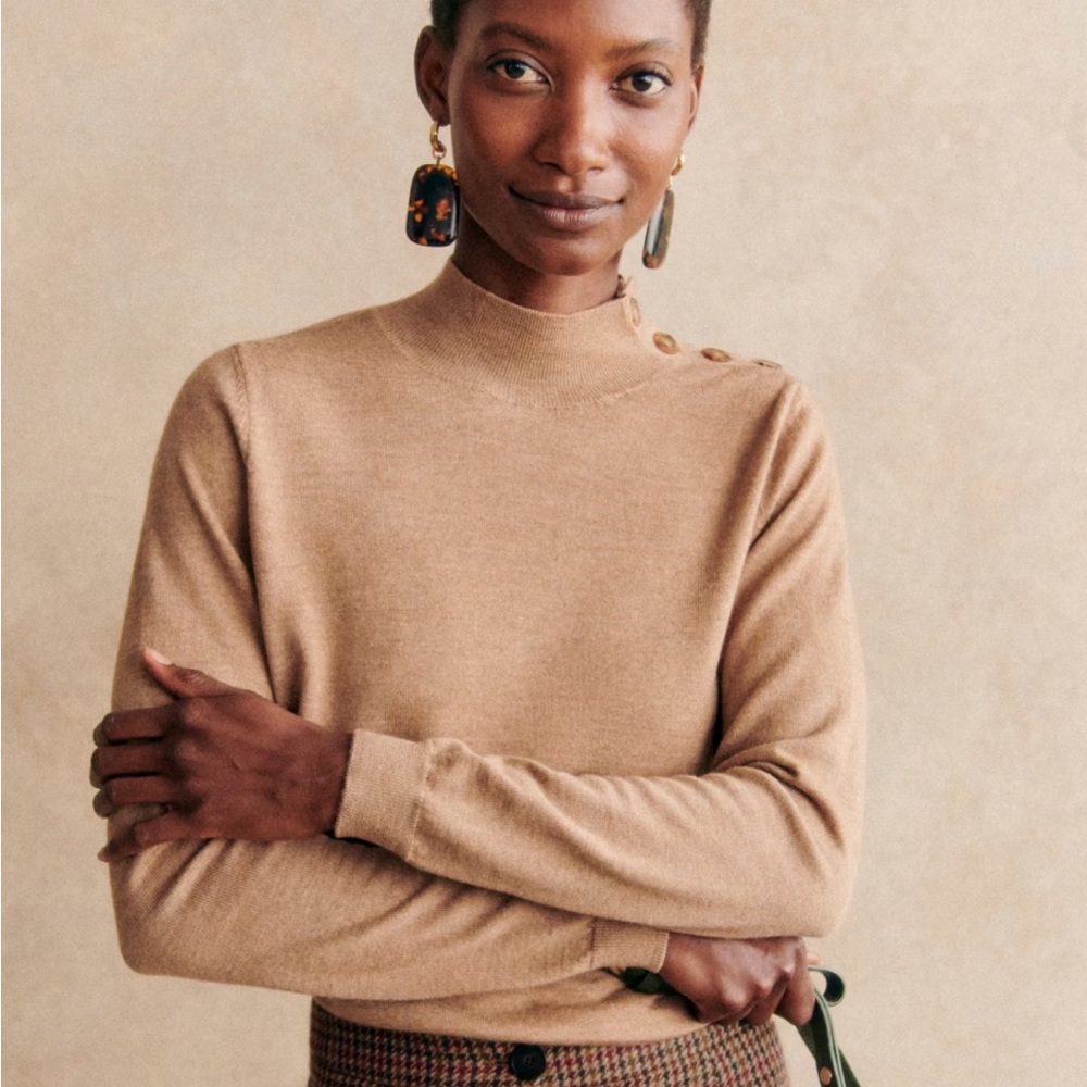 Sezane Jacob Jumper, Camel, Size Small